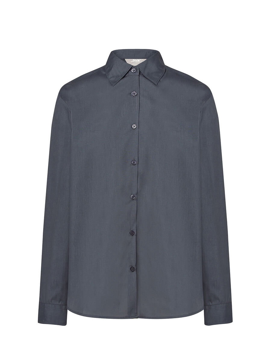 CAMICIA DONNA MANICA LUNGA POPELINE