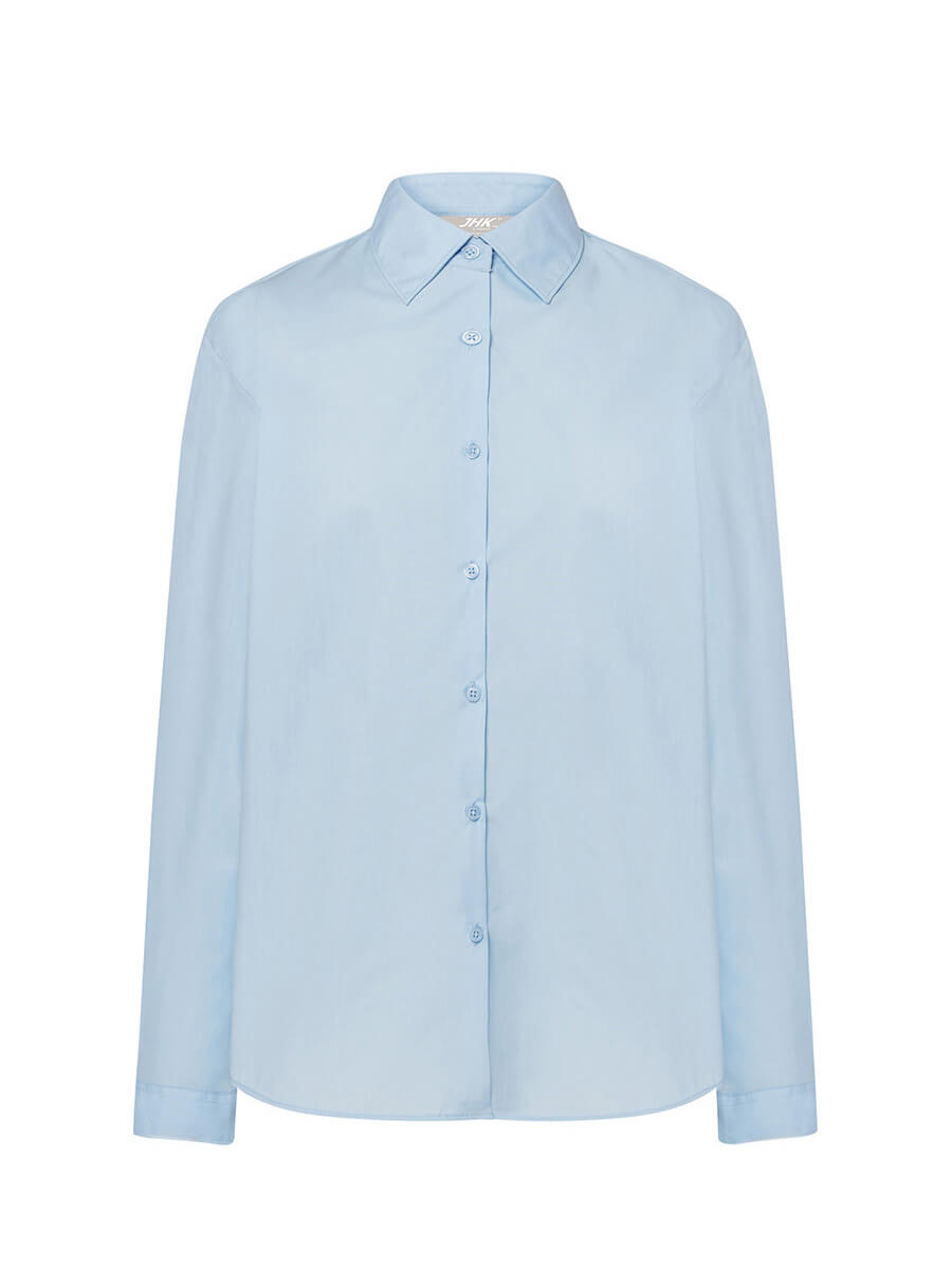 CAMICIA DONNA MANICA LUNGA POPELINE