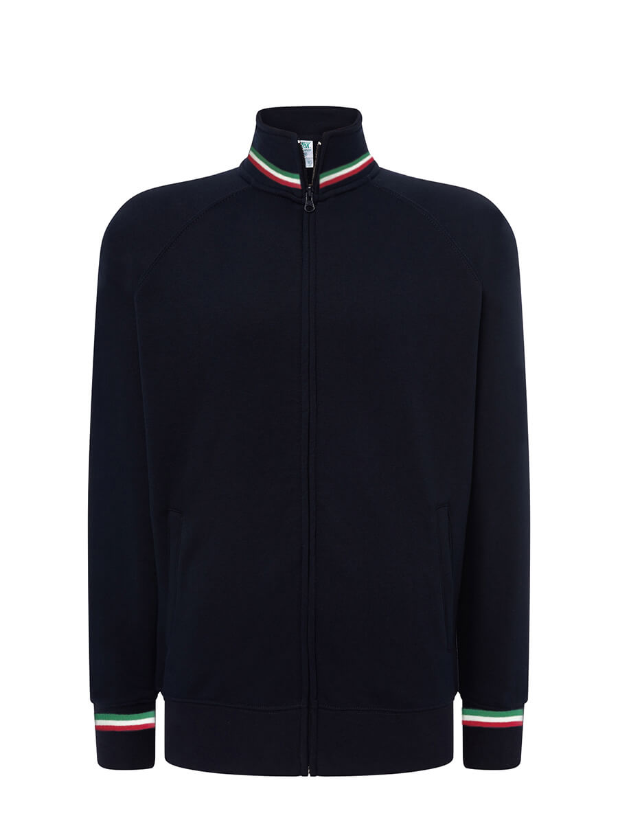 FELPA UNISEX ZIP INTERA PREMIUM ITALIA