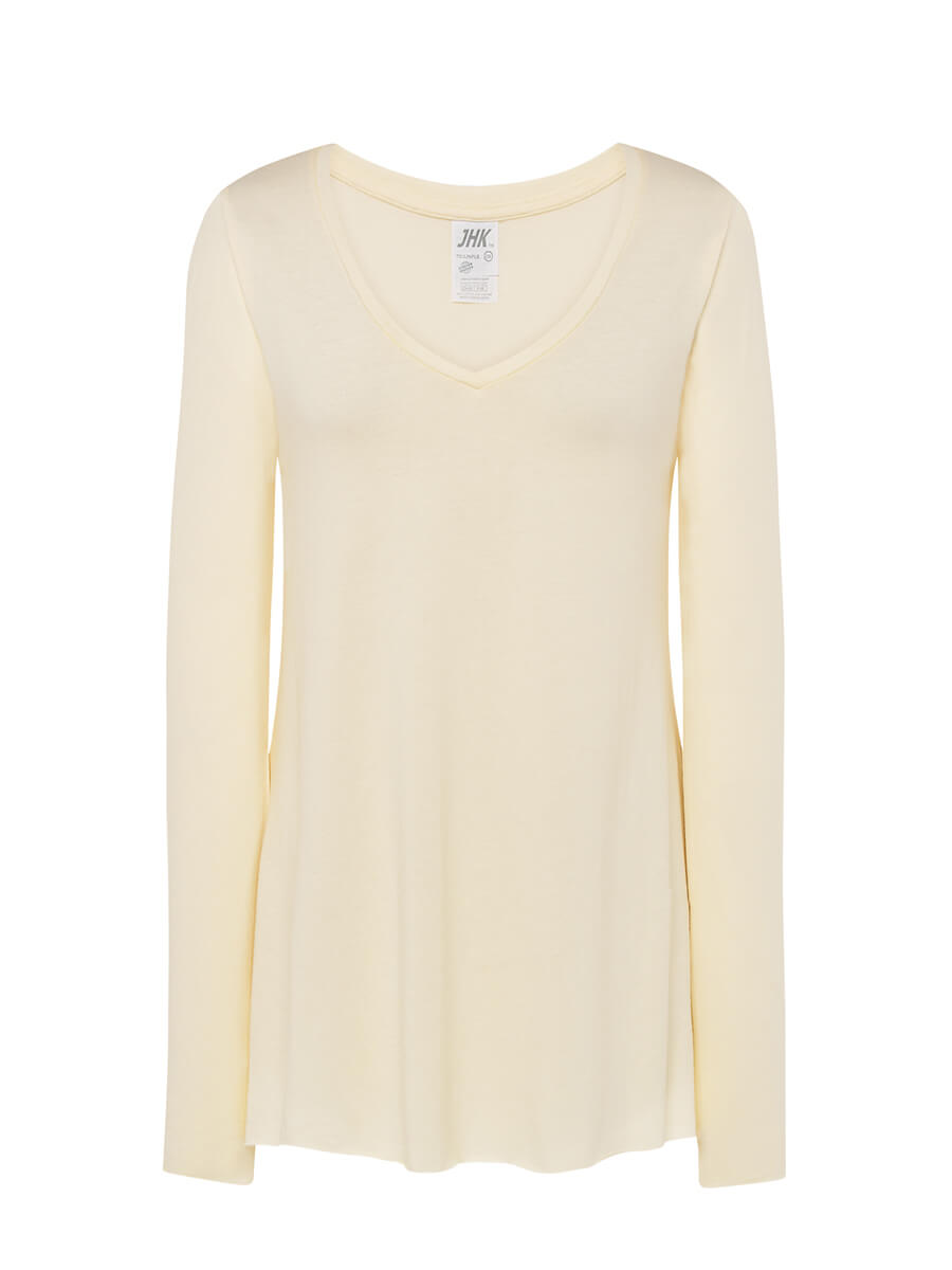 T-SHIRT DONNA MANICA LUNGA COLLO A V URBAN PAPUA