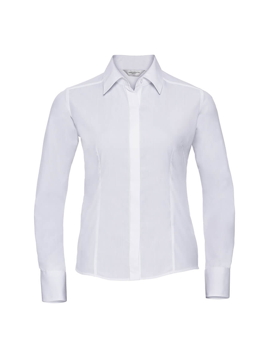 924F – CAMICIA DONNA MANICA LUNGA POPELINE
