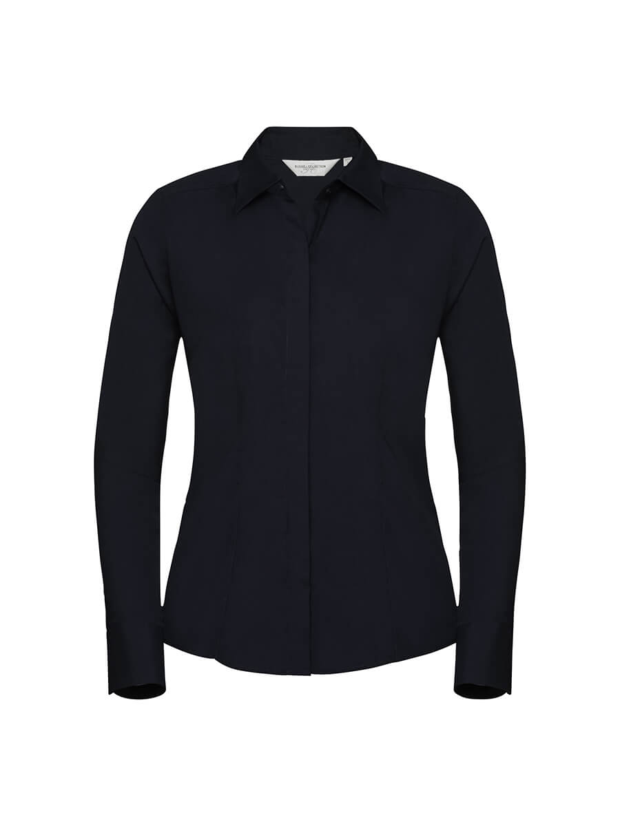 924F – CAMICIA DONNA MANICA LUNGA POPELINE